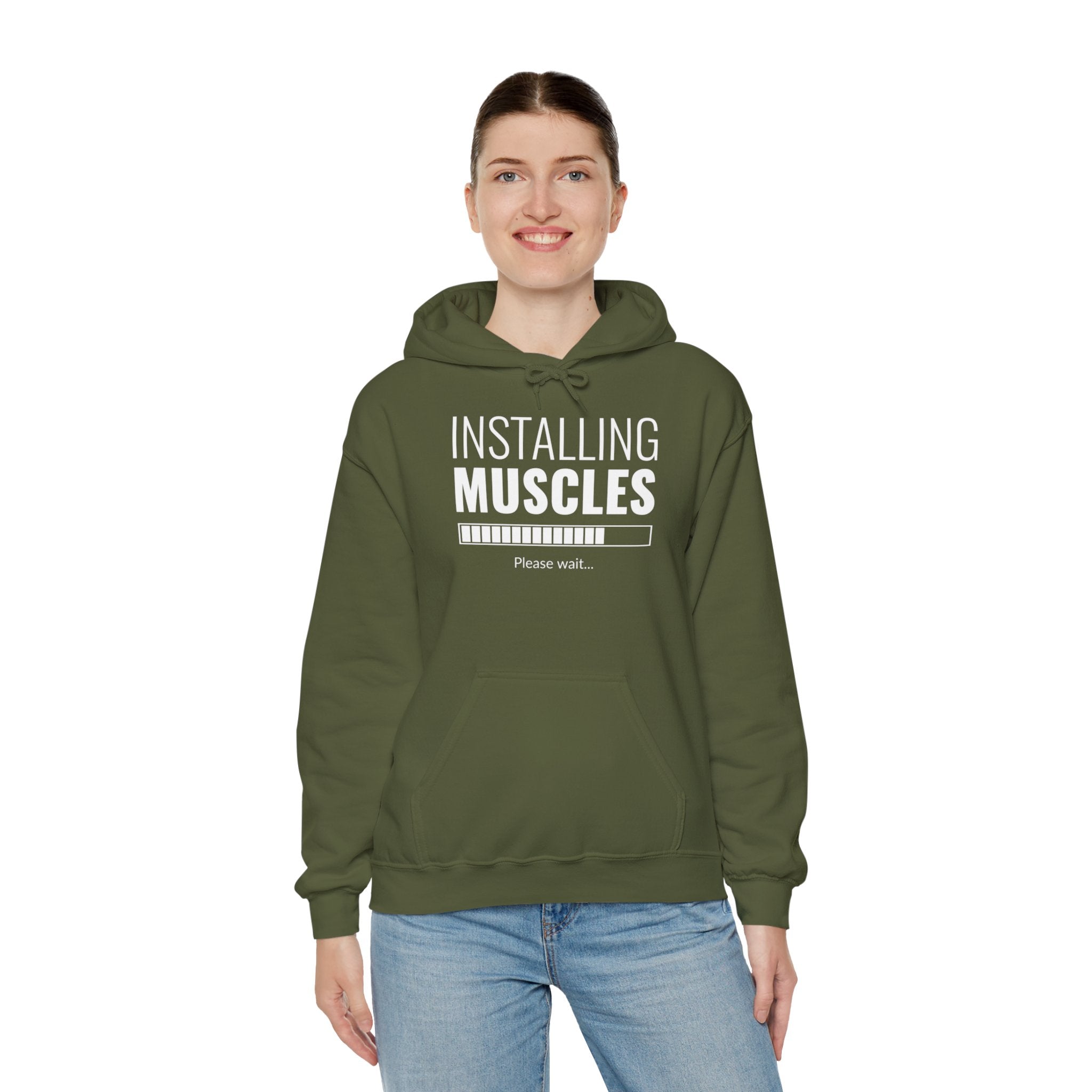 "Installing Muscles" Unisex Heavy Blend™ Hooded Sweatshirt