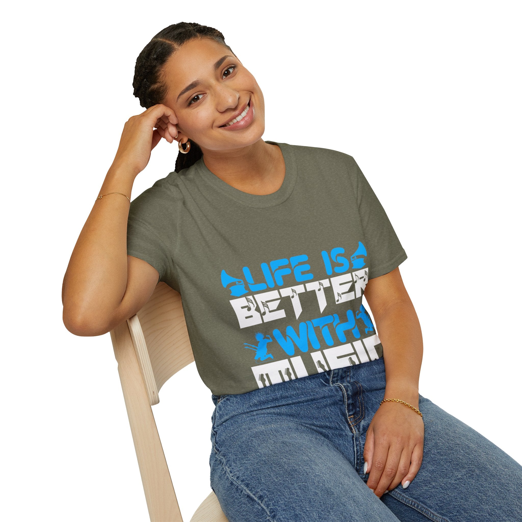 "Life Is Better With Music" Unisex Soft style T-Shirt