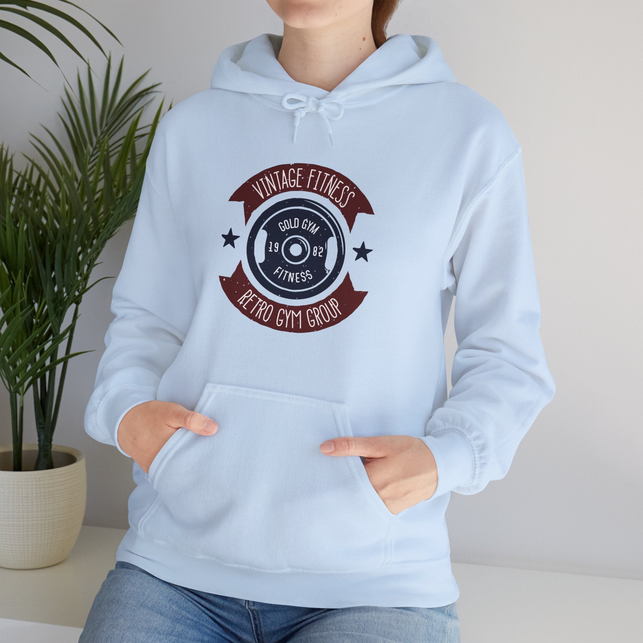 "Vintage Fitness Retro Gym Group" Unisex Heavy Blend™ Hooded Sweatshirt