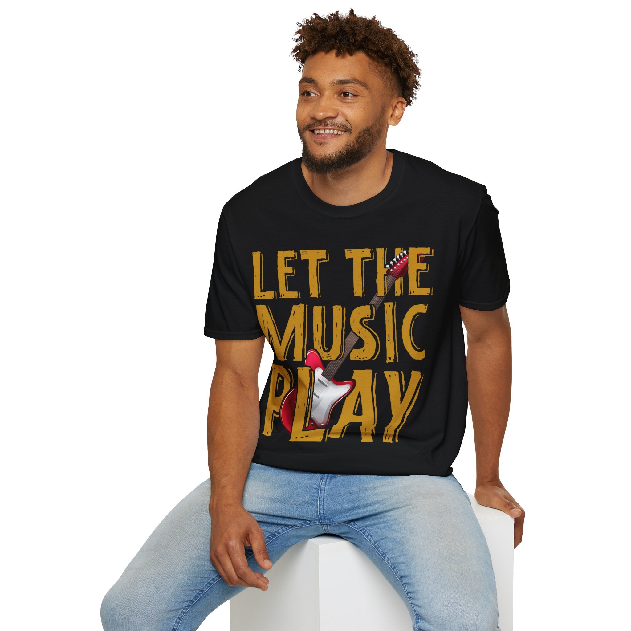 "Let The Music Play" Unisex Soft style T-Shirt