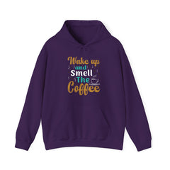 "WAKE UP AND SMELL THE COFFEE" Unisex Heavy Blend™ Hooded Sweatshirt