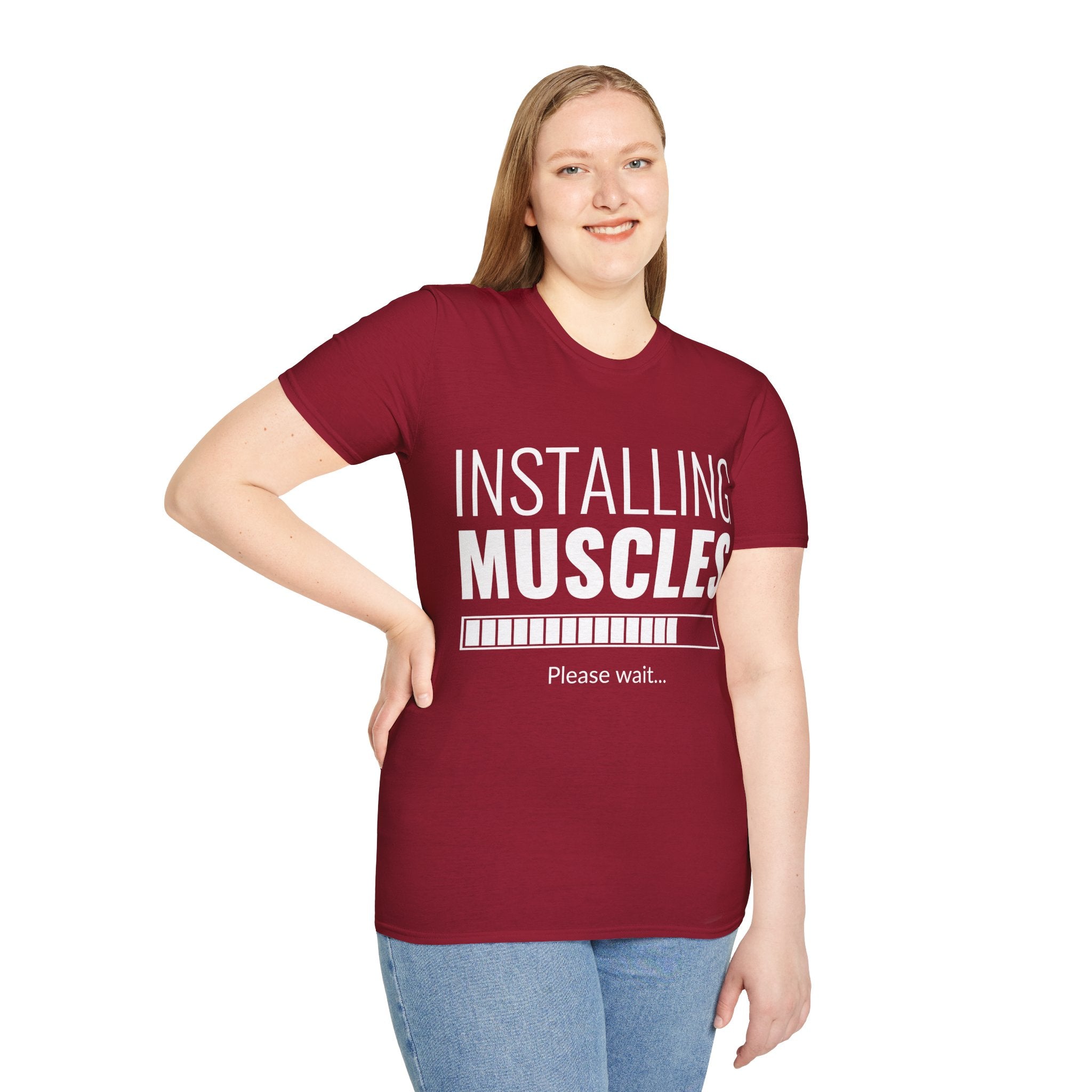 "Installing Muscles" Unisex Soft style T-Shirt