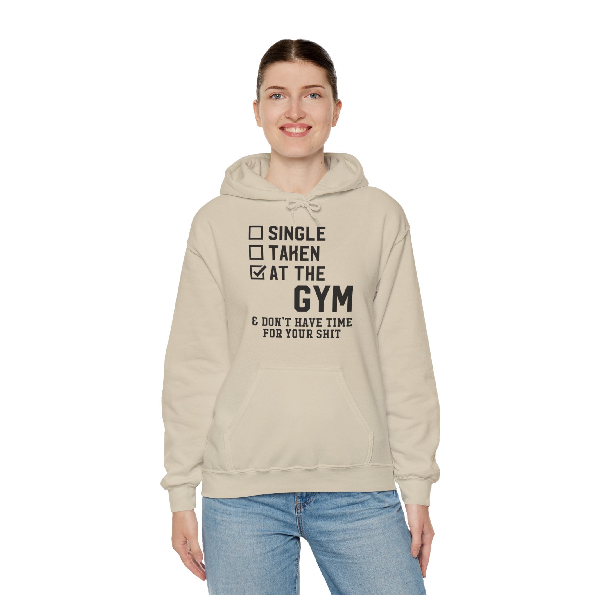 "At Gym,Not Have Time For Your Shit" Unisex Heavy Blend™ Hooded Sweatshirt