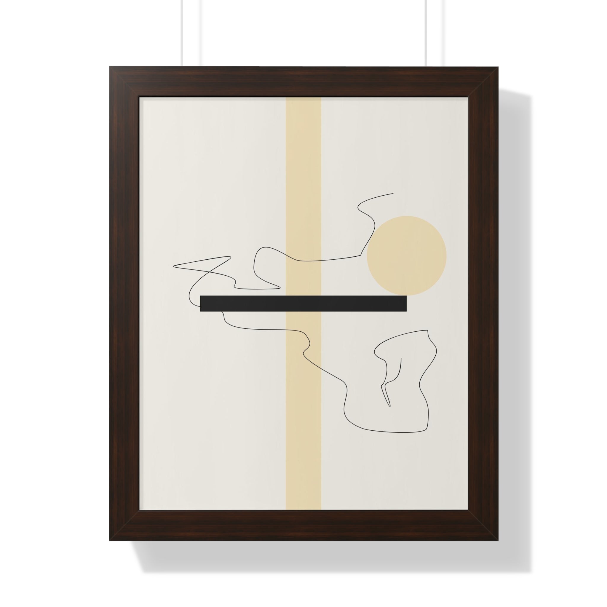 "ABSTRACT NEUTRAL" Framed Vertical Poster