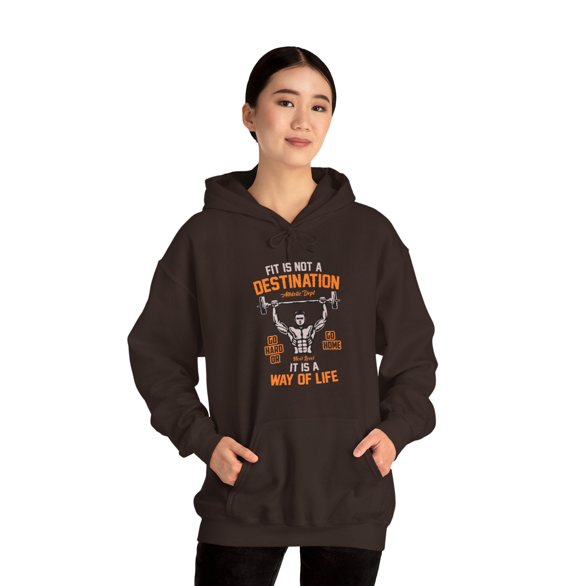 "Fit Is Not A Destination, Its A Way Of Life" Unisex Heavy Blend™ Hooded Sweatshirt