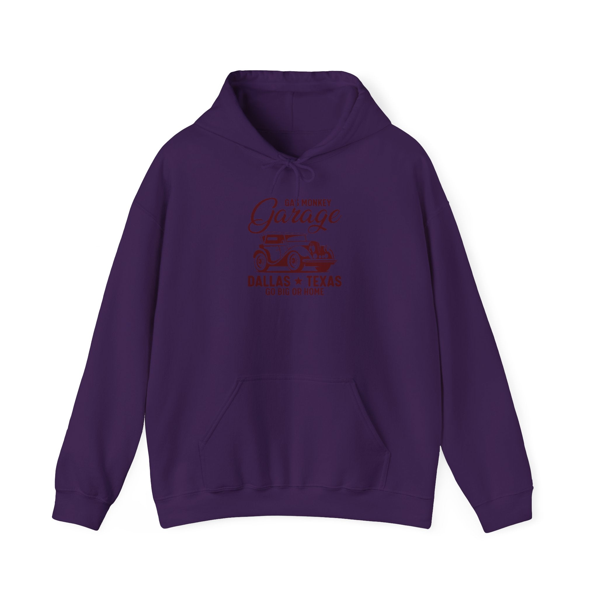 "GAS MONKEY GARAGE DALLAS TEXAS GO BIG OR HOME" Unisex Heavy Blend™ Hooded Sweatshirt