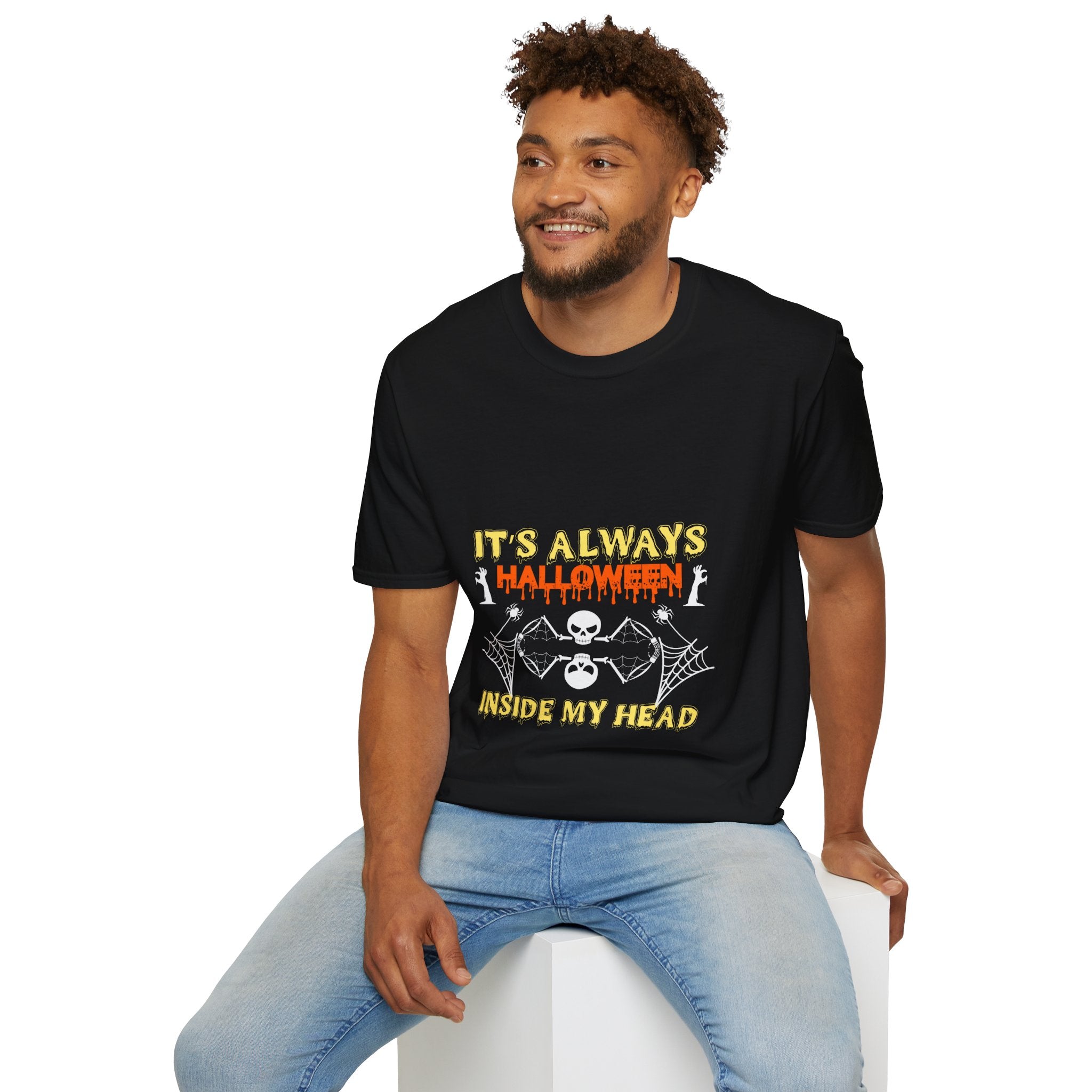 "IT'S ALWAYS HALLOWEEN INSIDE MY HEAD" Unisex Soft style T-Shirt