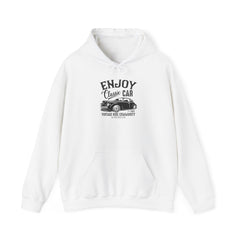 "ENJOY CLASSIC CAR VINTAGE RIDE COMMUNITY AIR-COOLED" Unisex Heavy Blend™ Hooded Sweatshirt