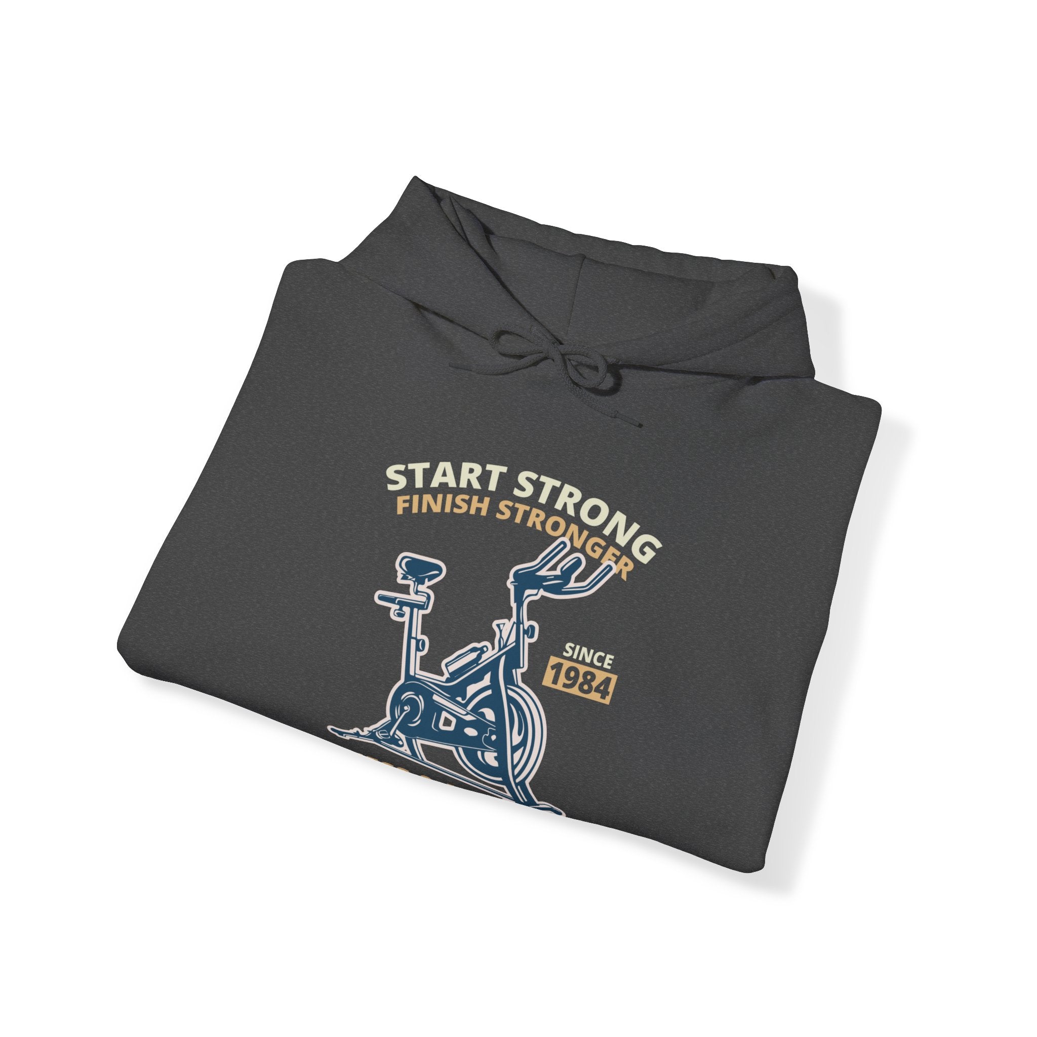 "Start Strong Finish Stronger" Unisex Heavy Blend™ Hooded Sweatshirt