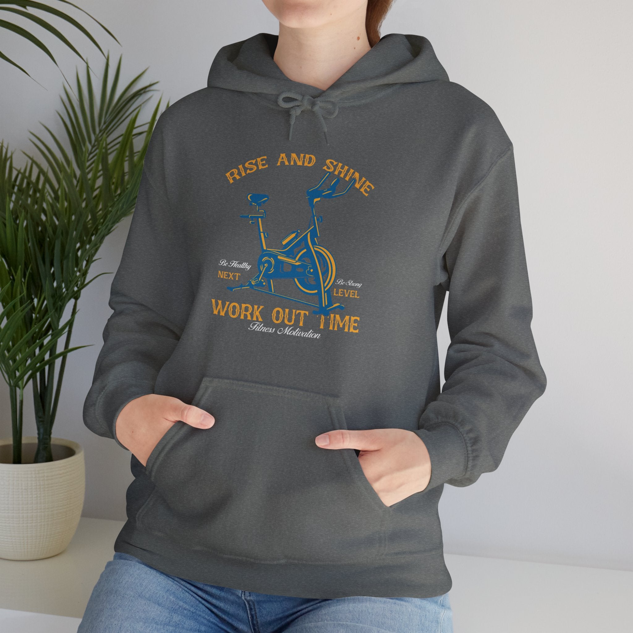 "Rise And Shine Workout Time" Unisex Heavy Blend™ Hooded Sweatshirt