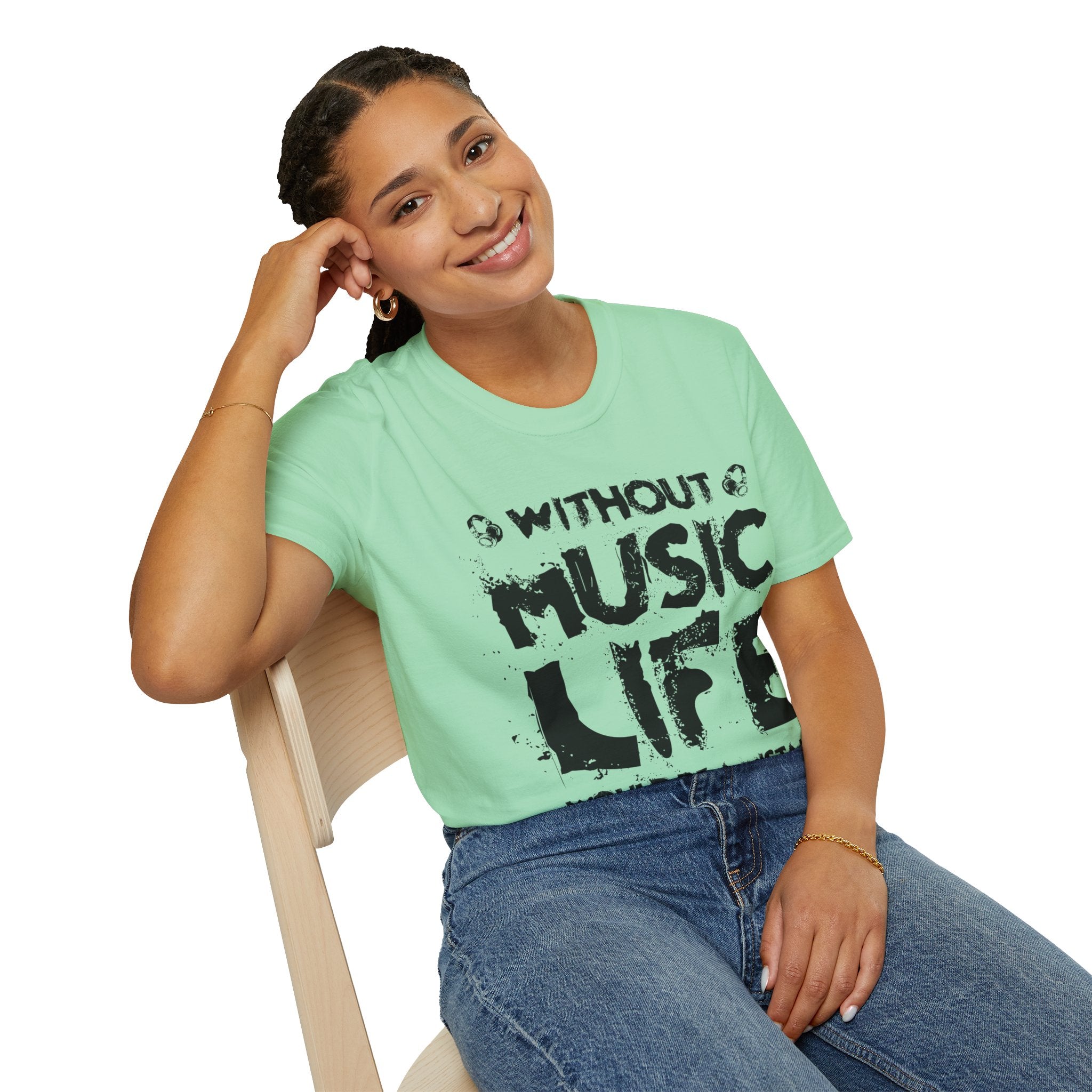 "Without Music Life Would be a Mistake" Unisex Soft style T-Shirt