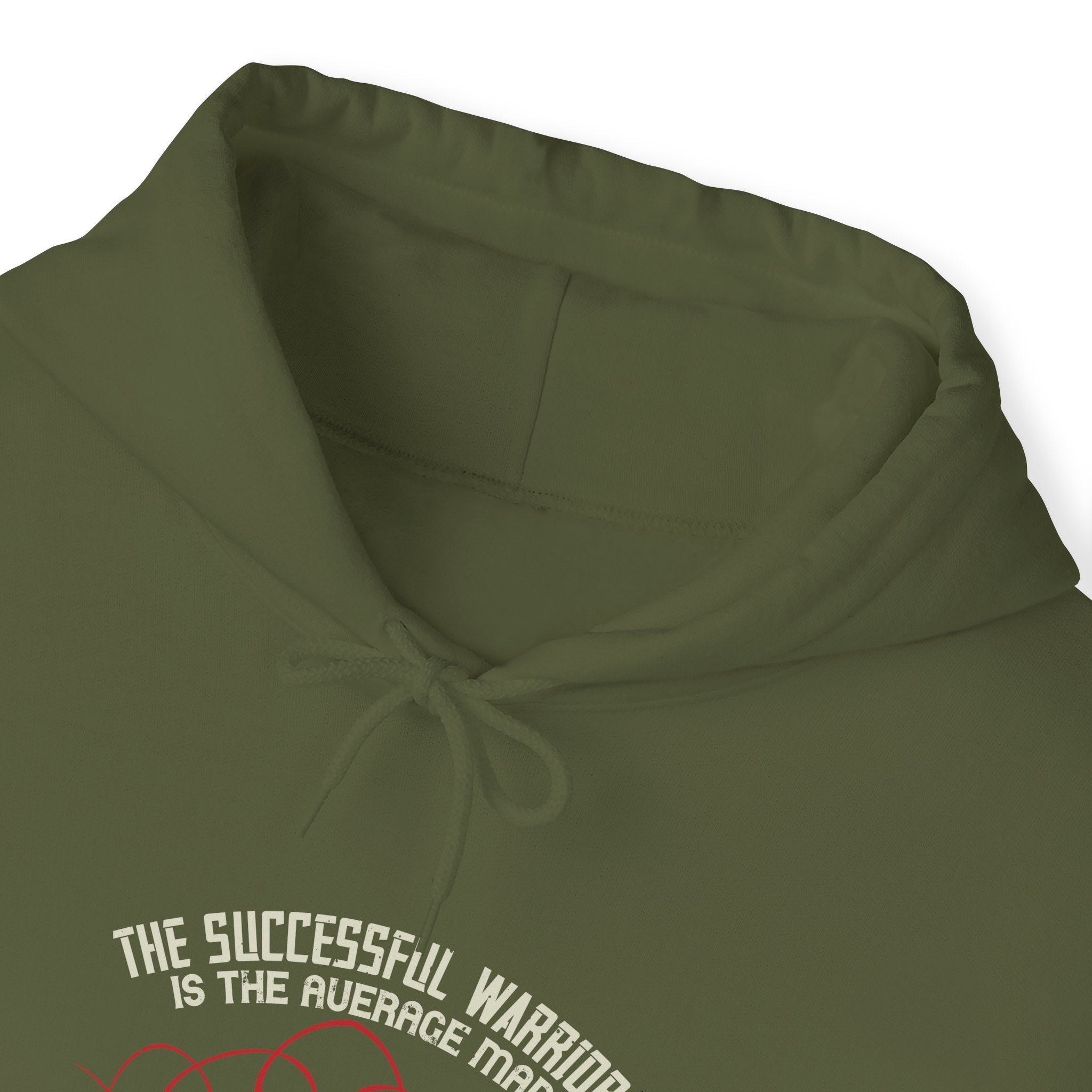 "The successful warrior is the average man, with laser-like focus" Unisex Heavy Blend™ Hooded Sweatshirt