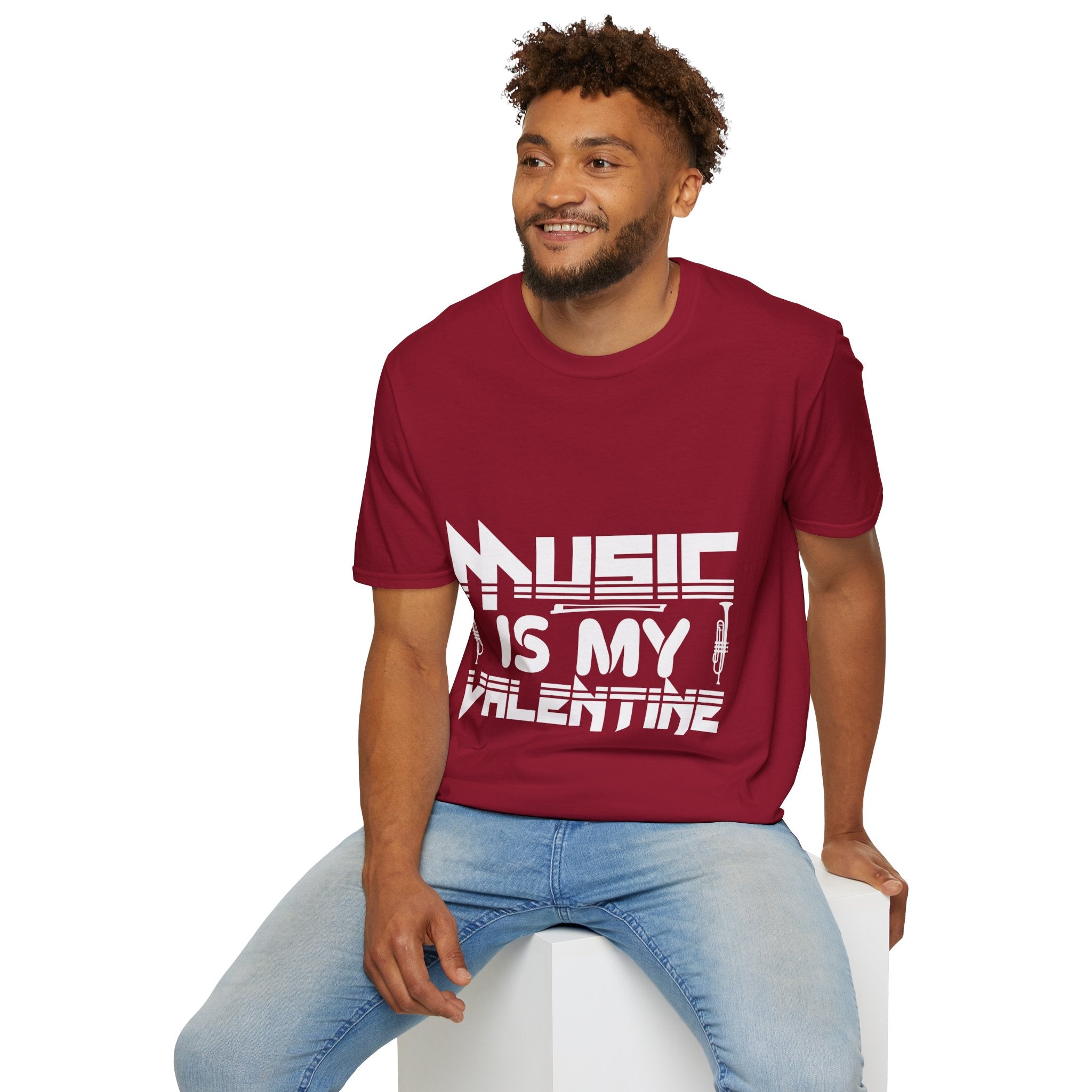 "Music Is My Valentine" Unisex Soft style T-Shirt