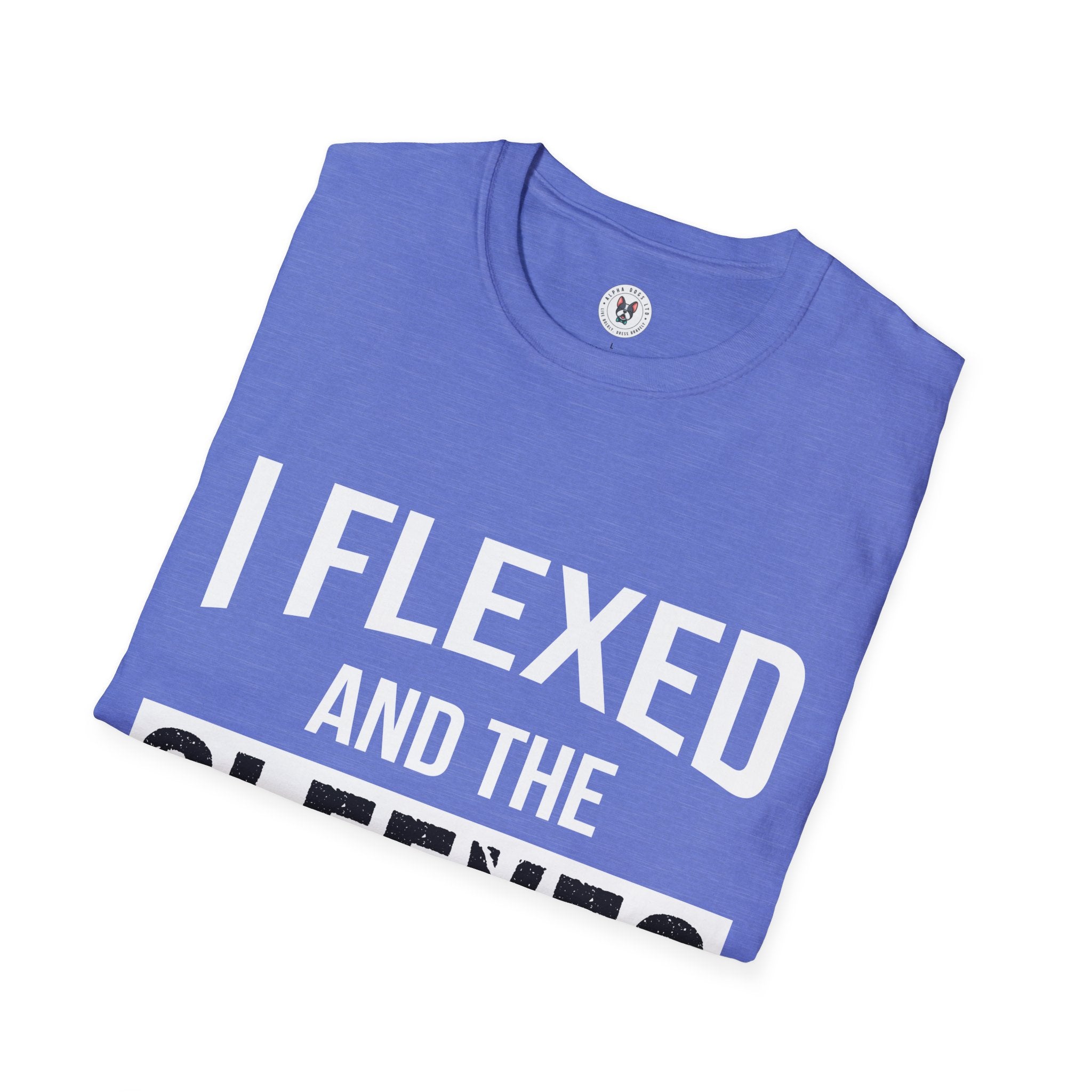 "I Flexed And The Sleeves Fell Off" Unisex Soft Style T-Shirt