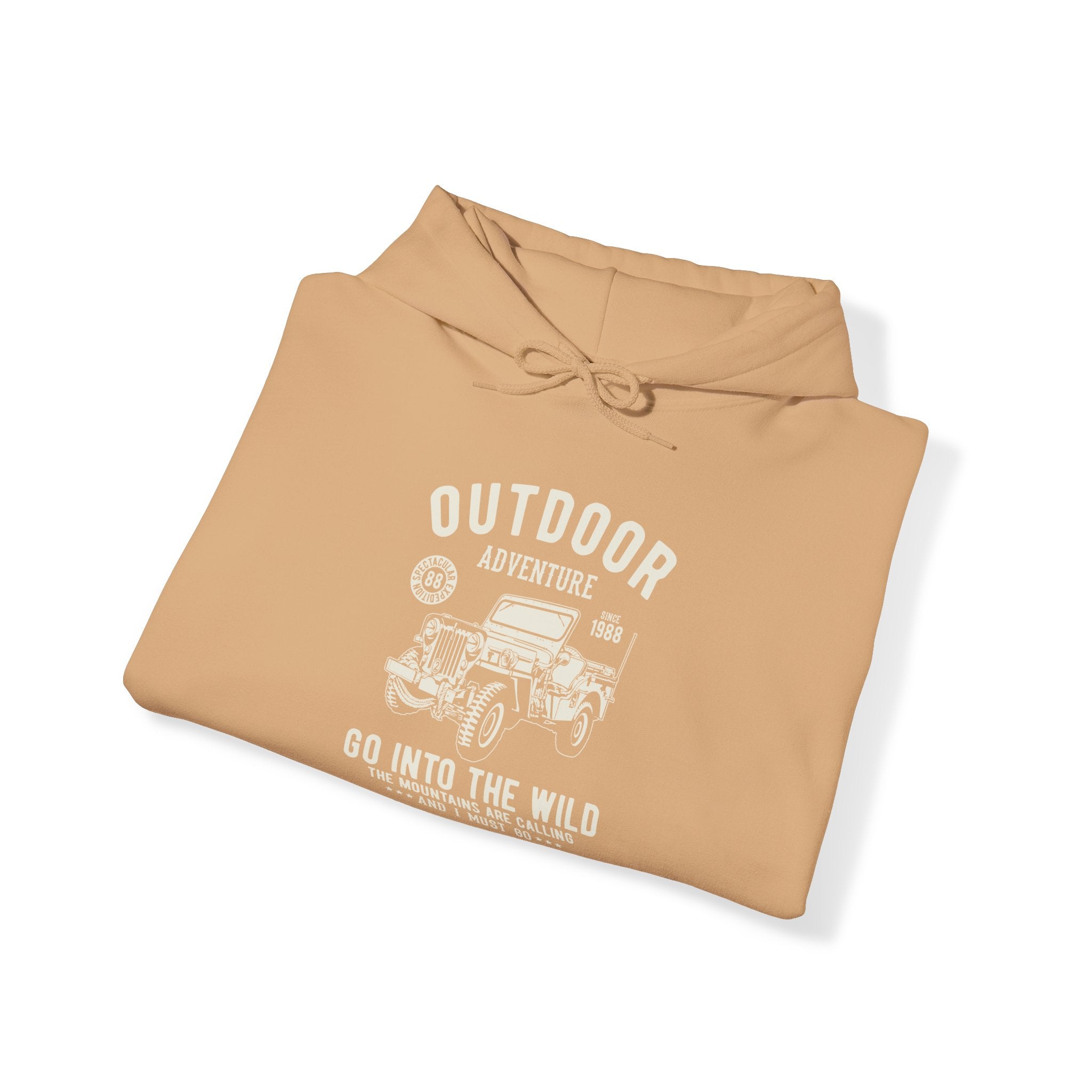 "OUTDOOR ADVENTURE GO INTO WILD" Unisex Heavy Blend™ Hooded Sweatshirt