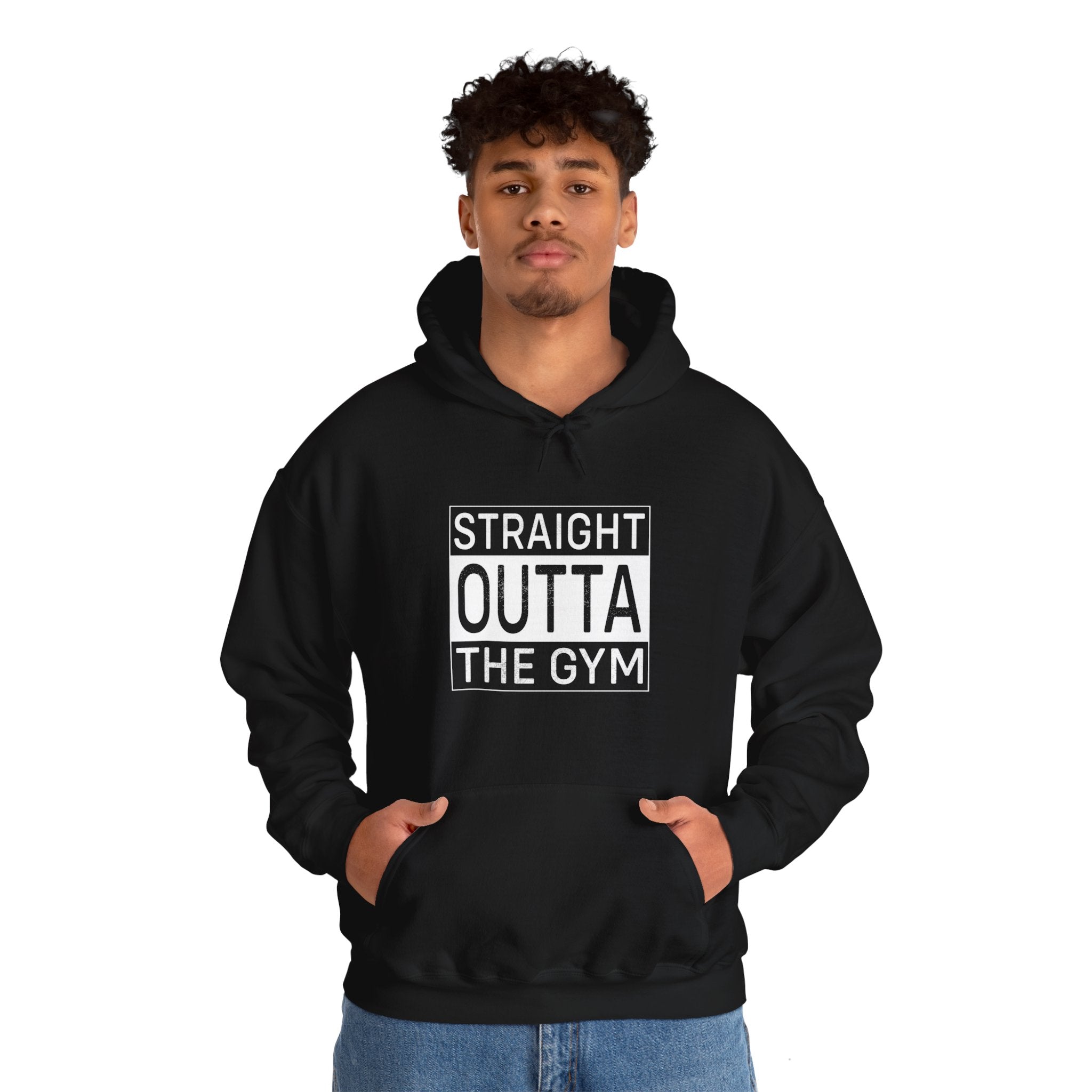 "Straight Outta A Gym'' Unisex Heavy Blend™ Hooded Sweatshirt