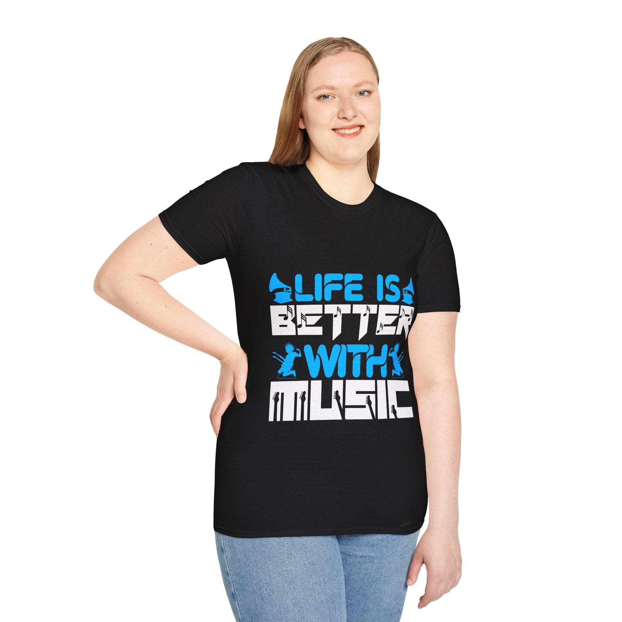 "Life Is Better With Music" Unisex Soft style T-Shirt