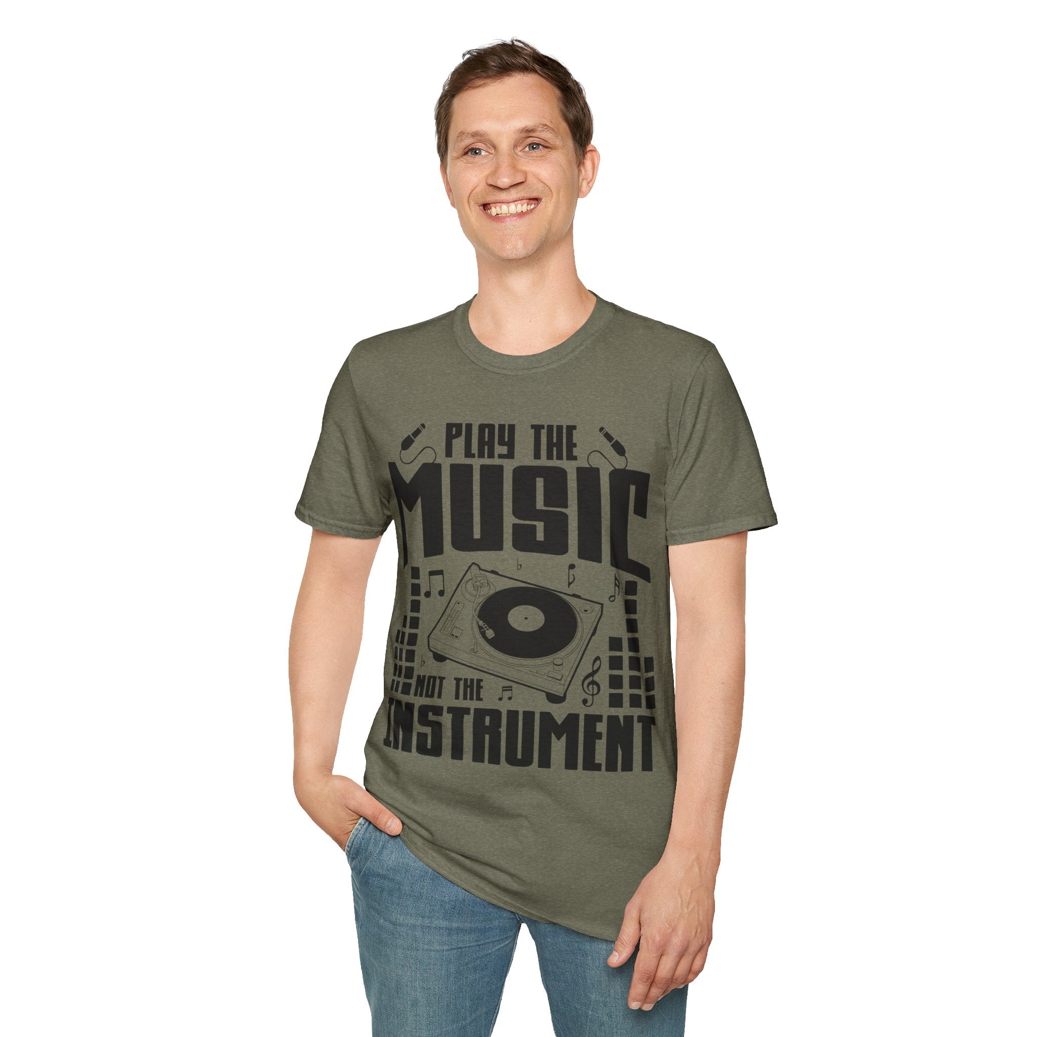 "Play The Music Not The Instrument"  Unisex Soft style T-Shirt