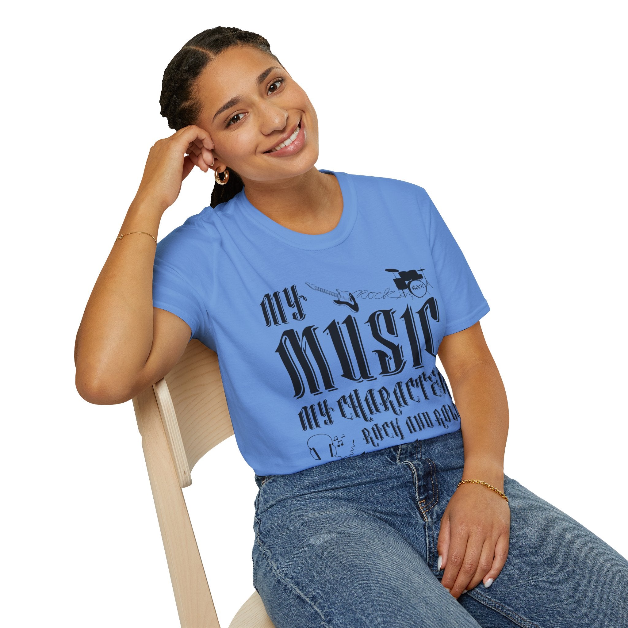 "My Music My Character Rock And Roll Station" Unisex Soft style T-Shirt