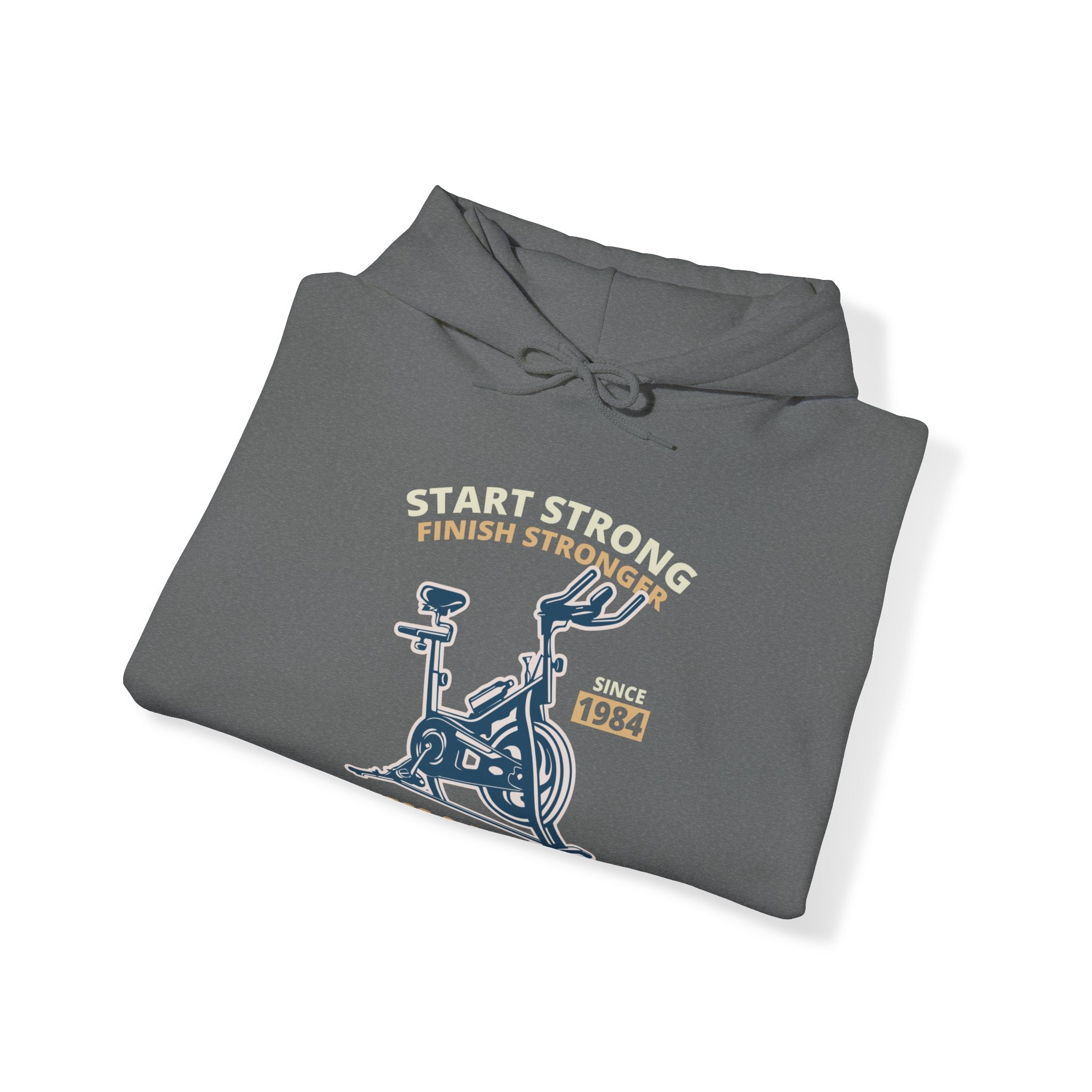 "Start Strong Finish Stronger" Unisex Heavy Blend™ Hooded Sweatshirt