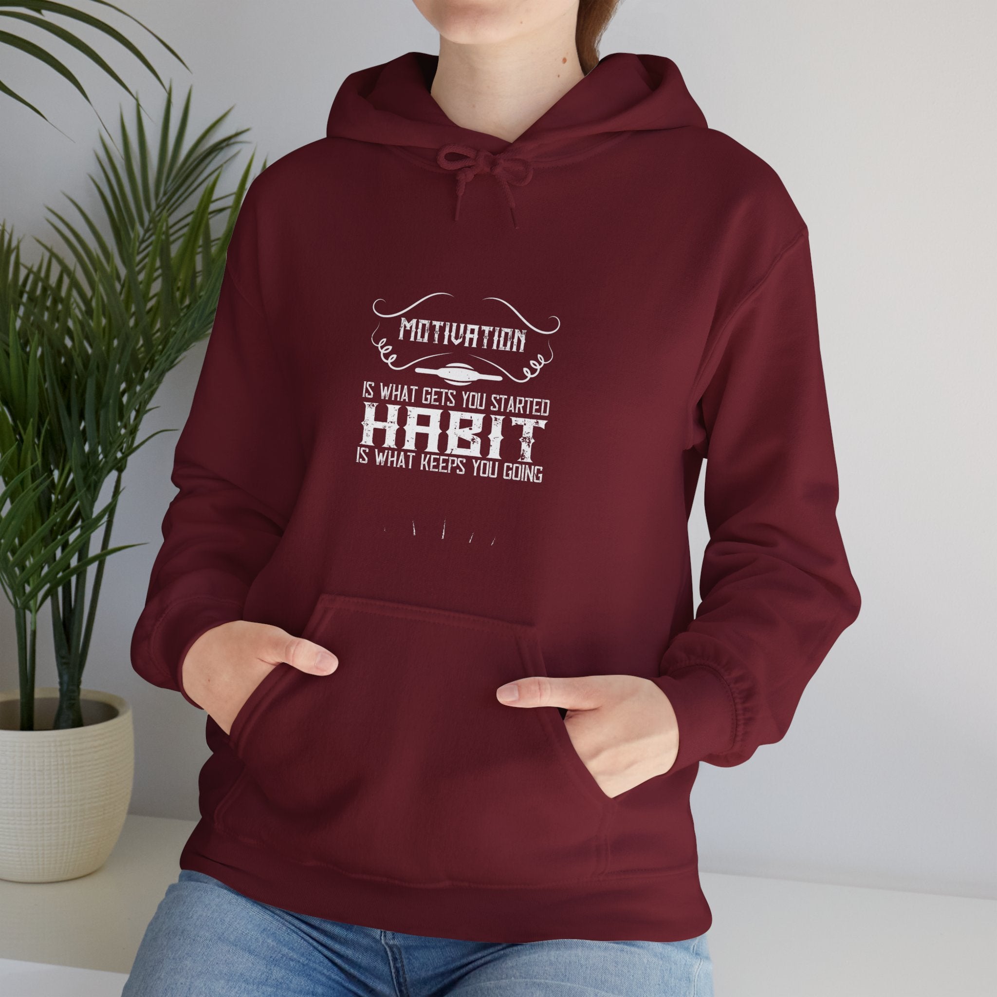 "Habit Is What Keeps You Going" Unisex Heavy Blend™ Hooded Sweatshirt